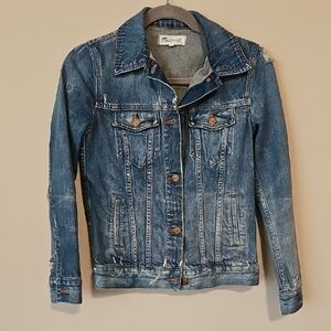 Madewell Distressed Blue Jean Jacket